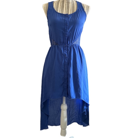 BONGO Dresses & Skirts - BONGO High Low Cutout Sleeveless Dress, Royal Blue, Size M